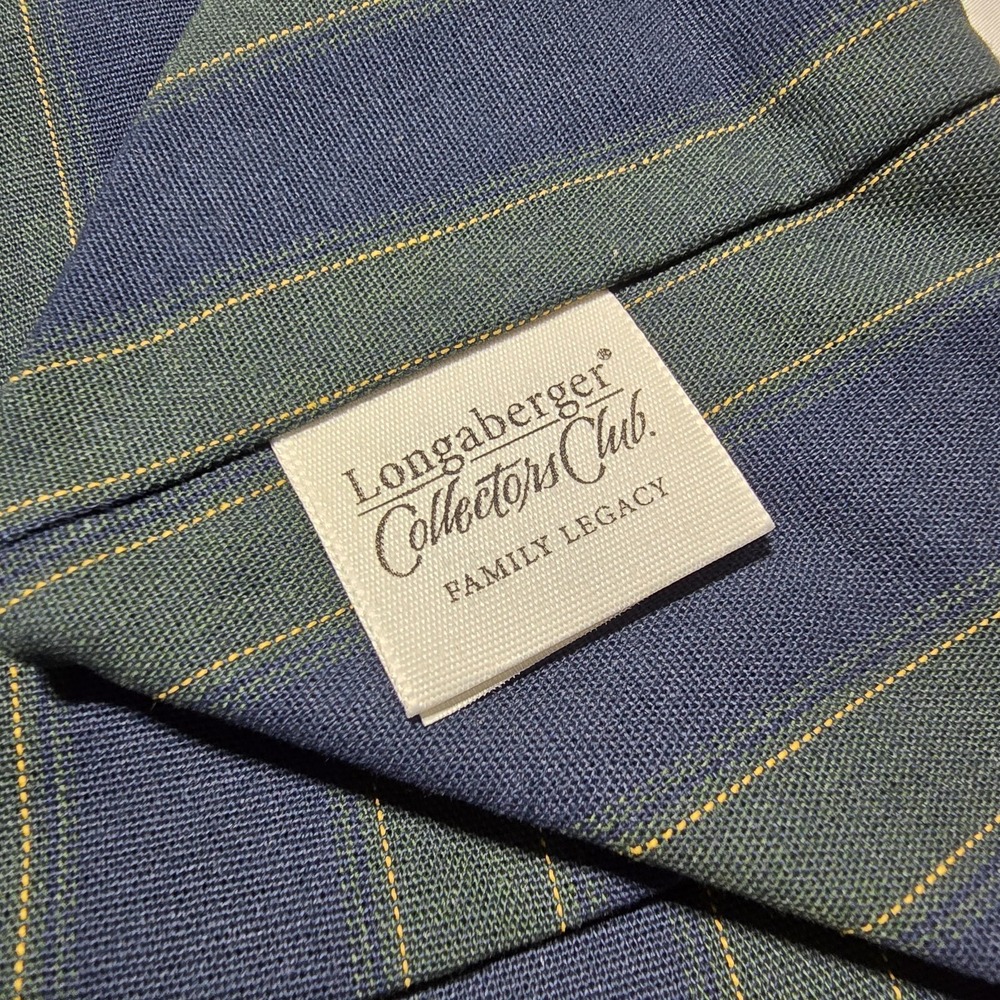 Longaberger Membership Stripe Liner  Collector's Club‎ Family Legacy Basket
